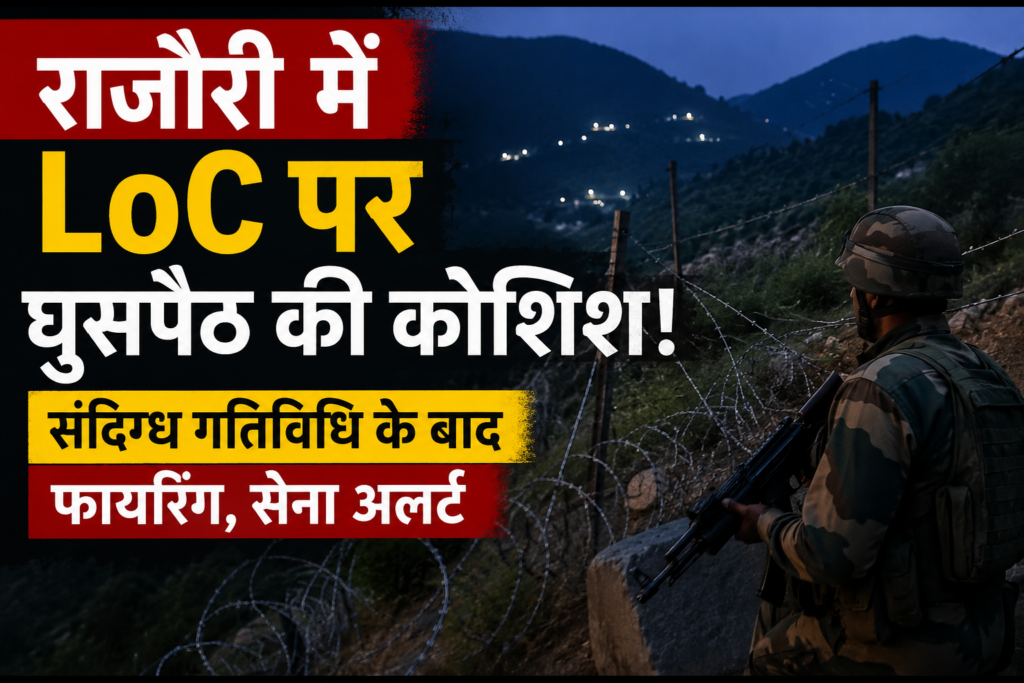 Rajouri LoC News: राजौरी में घुसपैठ की कोशिश? संदिग्ध गतिविधि के बाद फायरिंग