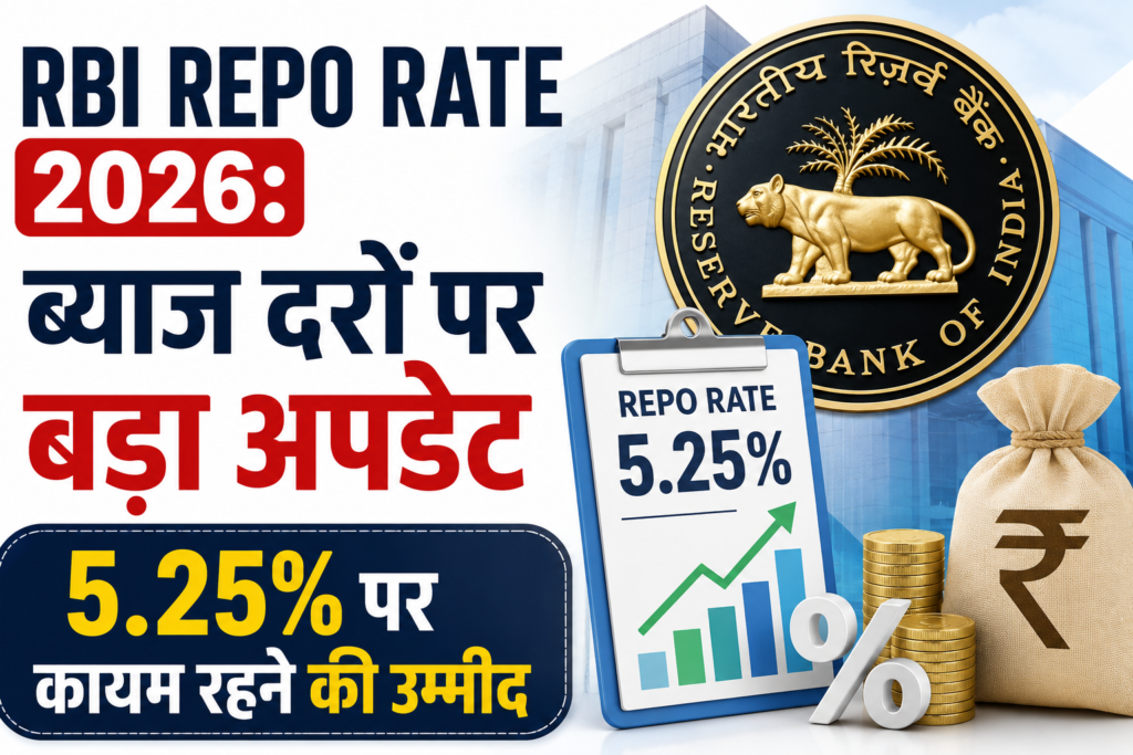 RBI Repo Rate 2026: ब्याज दरों पर बड़ा अपडेट, 5.25% पर कायम रहने की उम्मीद