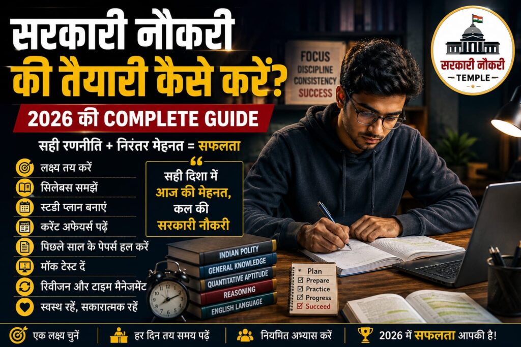 सरकारी नौकरी की तैयारी कैसे करें? 2026 की Complete Guide | शुरुआत से सफलता तक
