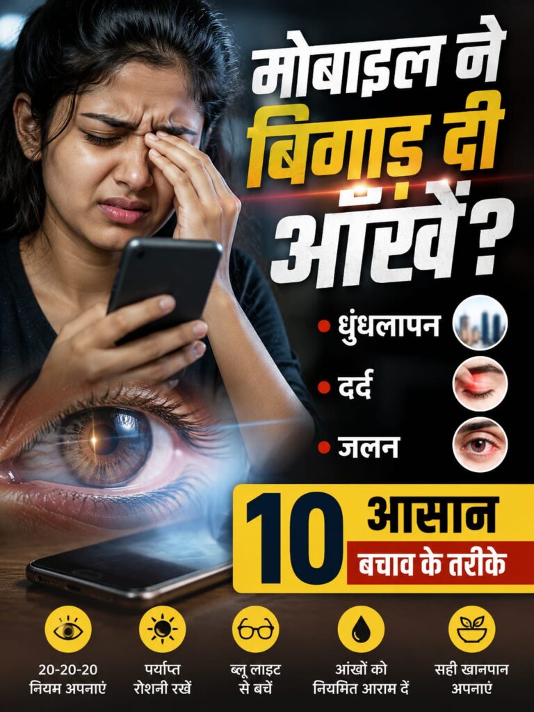 मोबाइल ने बिगाड़ दी आंखें?" धुंधलापन • दर्द • जलन 10 आसान बचाव के तरीके