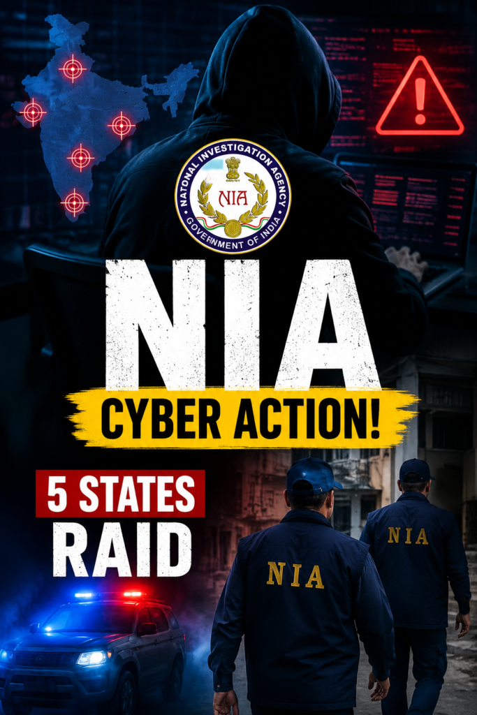NIA Cyber Terrorism Action: Operation Sindoor के दौरान 54 सरकारी वेबसाइटों को निशाना बनाने के मामले में पांच राज्यों में छापेमारी