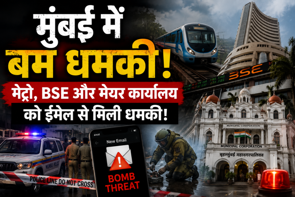 स्वतंत्रता दिवस से पहले मुंबई में बम धमकी: मेट्रो, BSE और मेयर कार्यालय को ईमेल से मिली धमकी, सुरक्षा एजेंसियां अलर्ट पर