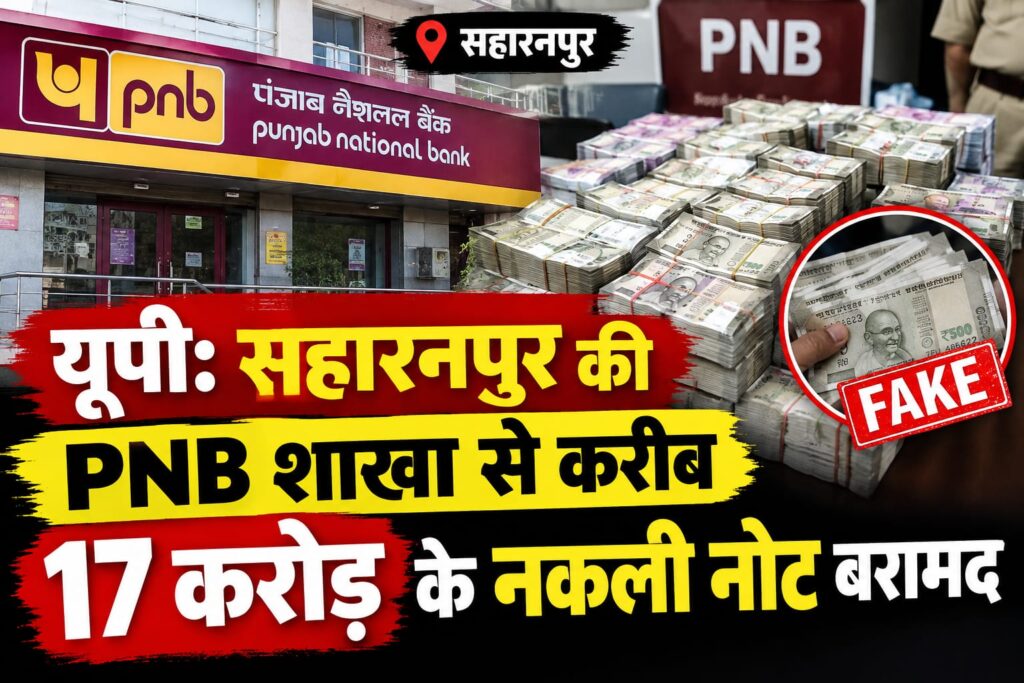 UP News: सहारनपुर PNB की करेंसी चेस्ट में मिले करीब 17 करोड़ के नकली नोट, 3 अधिकारी निलंबित