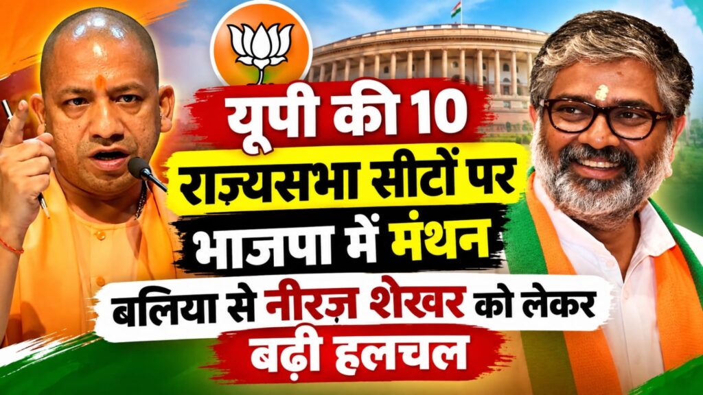 यूपी की 10 राज्यसभा सीटों पर BJP में मंथन तेज, नीरज शेखर समेत कई नाम चर्चा में
